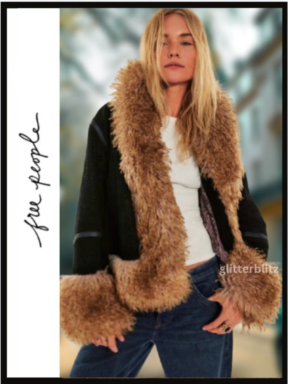 Free People Penny Lane Leather Suede Alora Coat Embossed MSRP $898 NWT